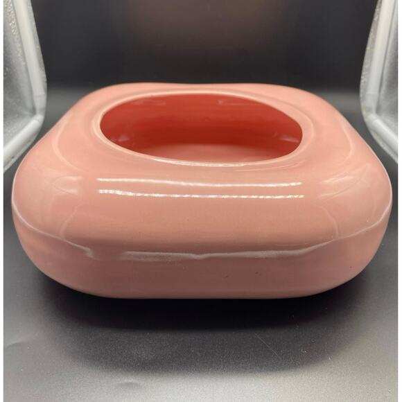 Vintage Dusty Rose Rounded Square Low Profile 80s planter‎ Style of Haeger - Picture 1 of 7
